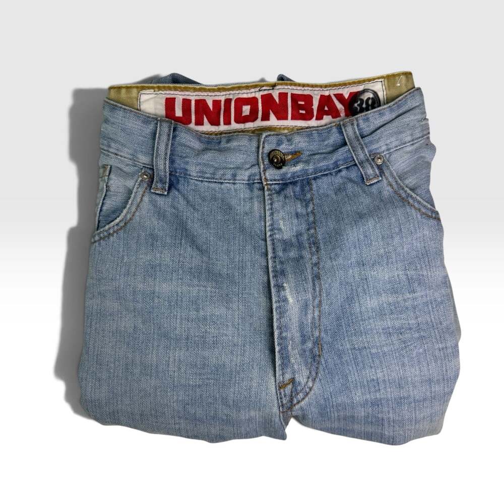 Vintage 90s Baggy Skate Jeans Unionbay 38x32 Faded Light Wash Denim